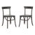 Kenny 19''H Side Chair with Brass Nailheads in Antique Black & Dark Umber - a Pair For Sale