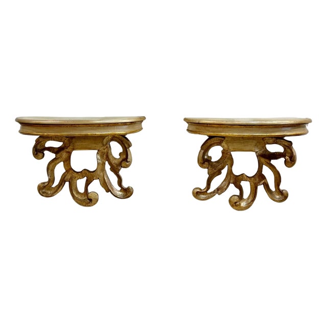 Pair of Fine 18th Century Italian Carved Console Tables For Sale