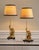 English Jamaica Monkey Accent Lamp with Raffia Shade, Set of 2 For Sale - Image 3 of 7