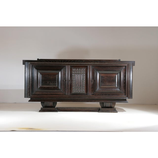 Art Deco Oak Sideboard in the style of Charles Dudouyt, France, 1930s For Sale - Image 4 of 16