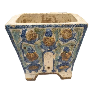 Large Sancai Glazed Pottery Stoneware Chinese Censer or Planter