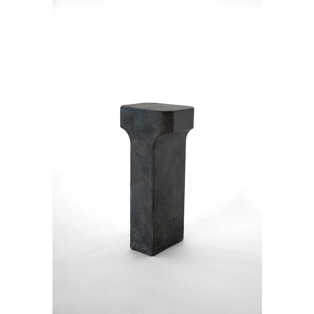 Bronze Grey Patina Arch Side Table by Eichkorn Dimensions: W 30 x D 30 x H 67 cm Materials: Cast, patinated bronze. Arch...