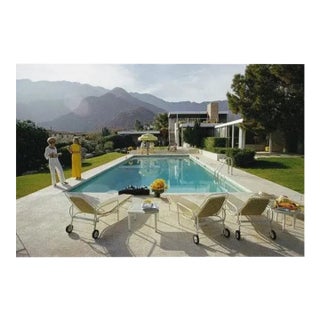Palm Springs Pool 1970 by Slim Aarons Framed C Print For Sale