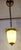 Mid-Century Modern Mid-Century German Ceiling Lamp with Brass Frame, Light Amber-Tinted Glass Shade and Spiral Decoration, 1950s For Sale - Image 3 of 7