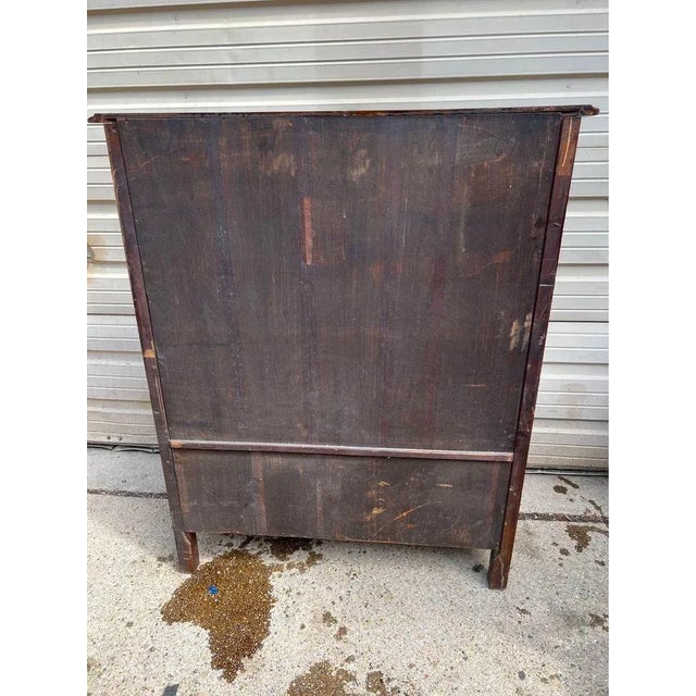 Antique Soolid wood construction with two glass doors, and three interior shelves. Art & Craft style Approximate measures:...