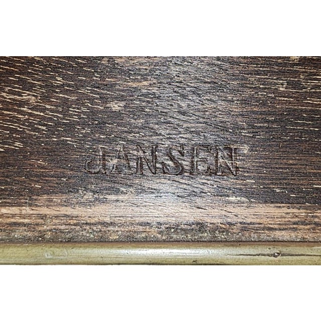 Early 20th Century Neoclassical Lyre Side Table With Acid-Etched Glass Top and Accents by Maison Jansen, France For Sale - Image 10 of 10