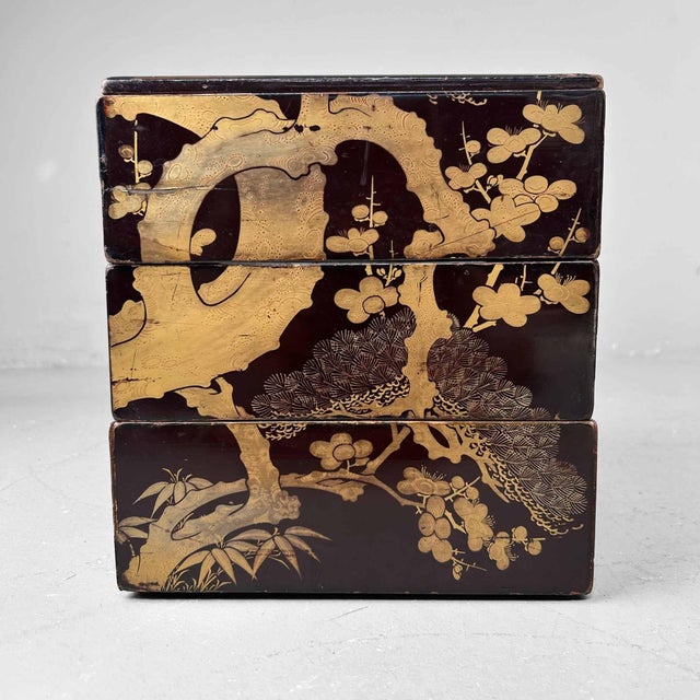 Japanese Wooden Lacquered Stacking Box, 1890s For Sale - Image 17 of 17