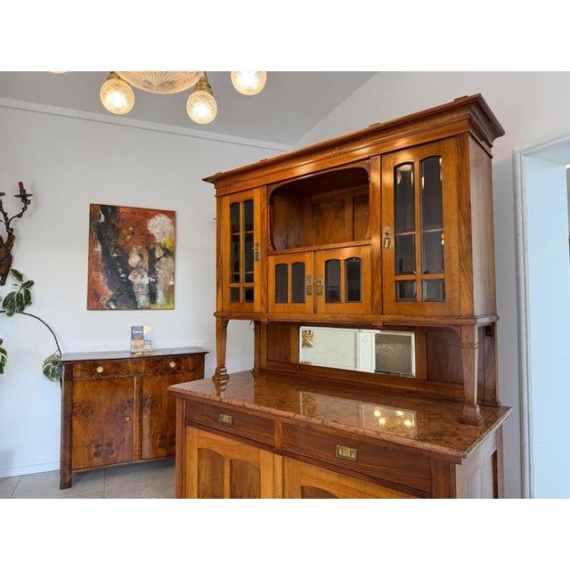 Wood Art Nouveau Topped Kitchen Cabinet, 1920s For Sale - Image 7 of 15