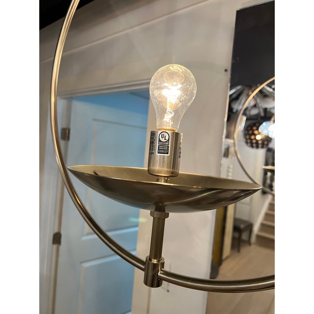 Modern Arteriors Volta Brass Pendant For Sale - Image 3 of 3