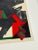 Vintage 1977 Mask Wood Block Print Japanese Kunihiro Amano Signed Numbered Framed For Sale - Image 10 of 14