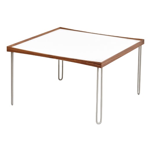Tray Table in Walnut and Stainless Steel by Finn Juhl For Sale