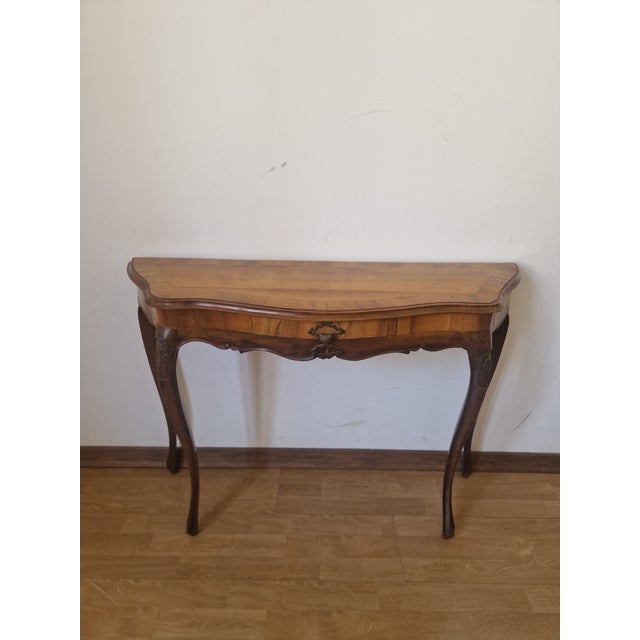 Louis XV Walnut Console Table, 1940s For Sale - Image 10 of 18
