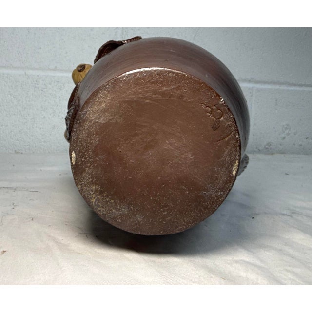 Antique Handmade Figural Calvados French Stoneware Pottery Decanter Flask For Sale - Image 14 of 15