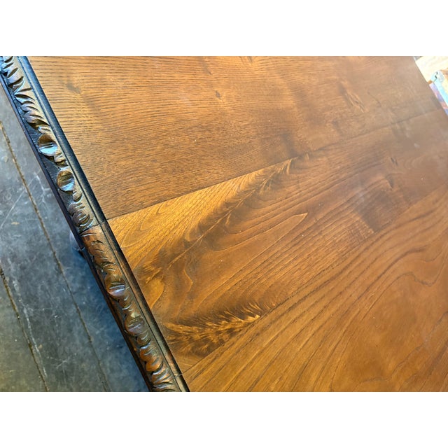 Anitque Victorian Carved Oak Dining Table For Sale - Image 13 of 13