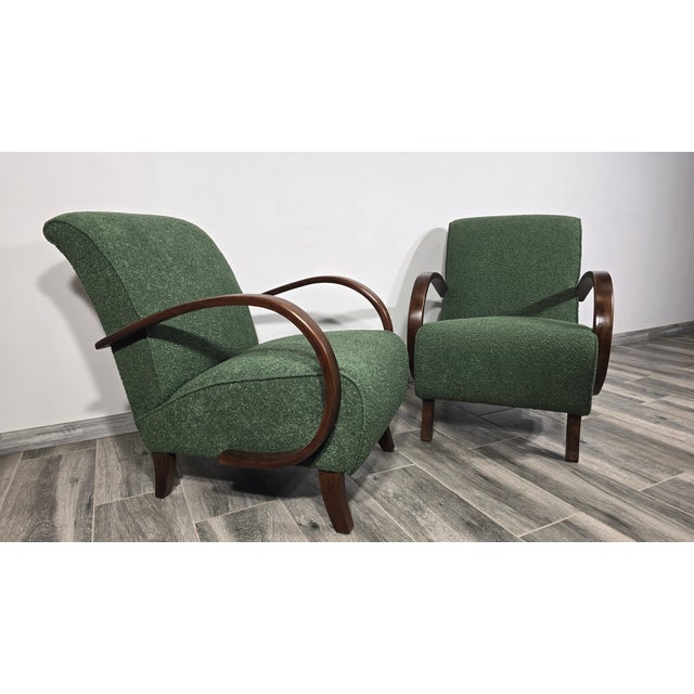 1940s Lounge Chairs by Jindrich Halabala, 1940s, Set of 2 For Sale - Image 5 of 12