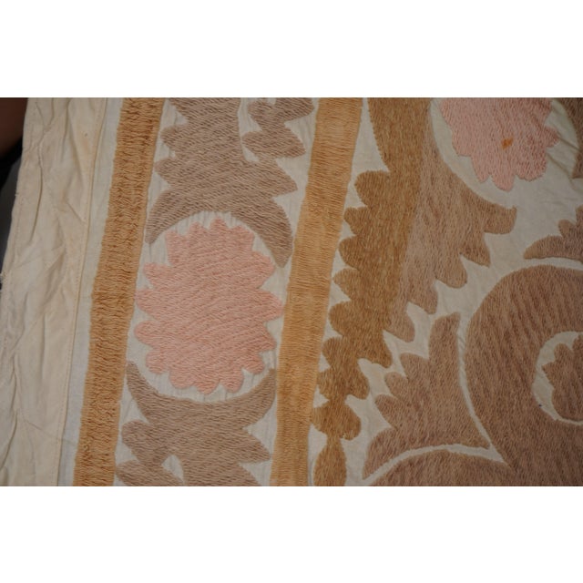 Textile Uzbek Suzani Textile - Wall Decor For Sale - Image 7 of 14