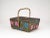 Mid-Century Sewing Basket with Bamboo Handle & Floral Decor, 1970s For Sale - Image 4 of 18