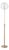 Bloom Torchiere Floor Lamp 72" H - Weathered Brass, White Satin Shade, Dimmable, Bulb Included For Sale