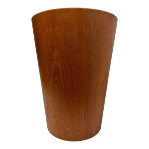 Large Mid Century Modern Teak Waste Paper Bin by Martin Aberg for Servex