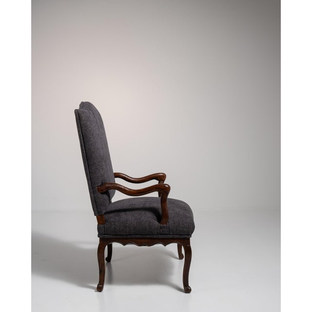 19th Century Louis XV Black Wood Club Chairs For Sale - Image 10 of 15
