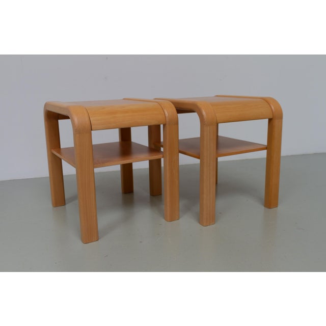 Danish Bedside Tables in Beech by Villy Nørgaard, 1980s, Set of 2 For Sale - Image 12 of 15