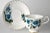 1950s Mid-Century Blue Rose Cups & Saucers, Set of 6 For Sale - Image 5 of 9