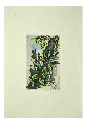 Guelfo Bianchini - Flowers - Etching on Paper - 1961