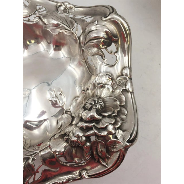 Early 20th Century Simpson, Hall, Miller & Co. Sterling Silver Footed Compotes Centerpiece - A Pair For Sale - Image 5 of 9