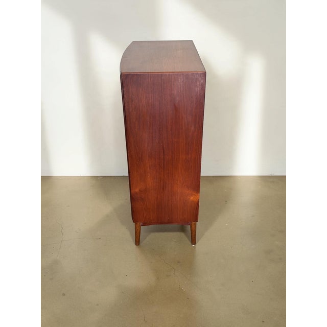 Vintage Danish Teak Curved Chest of Drawers, 1960s For Sale - Image 4 of 7