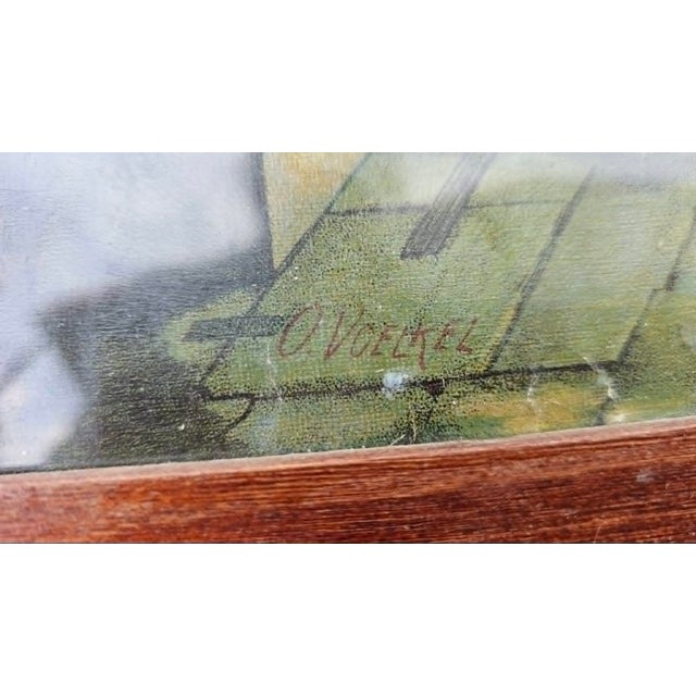 Oswald voelkel antique ea1900s chromolitho knock and it shall be opened unto you, dimensions: height 54 cm, width 43 cm,...