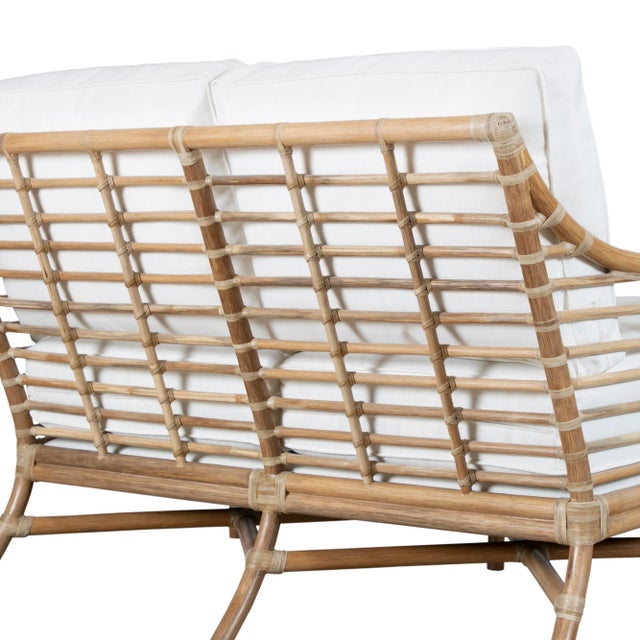 Wood David Francis Luna Loveseat For Sale - Image 7 of 12