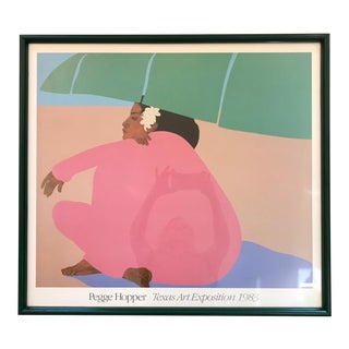 1983 Pegge Hopper Exhibition Poster, Framed For Sale