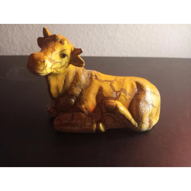 Ceramic 1980s Ceramic Cow Figurine For Sale - Image 7 of 7