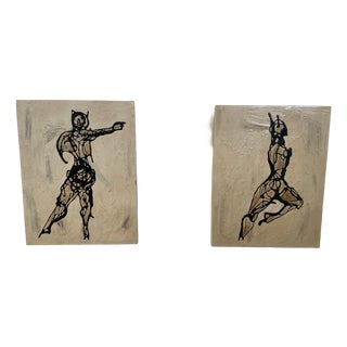 Figurative Composition, 1990, Wood & Lacquer For Sale