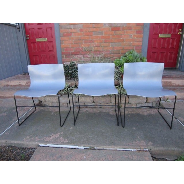 Massimo Vignelli Vintage Handkerchief Chairs for Knoll in Gray - Set of 3 For Sale - Image 13 of 13