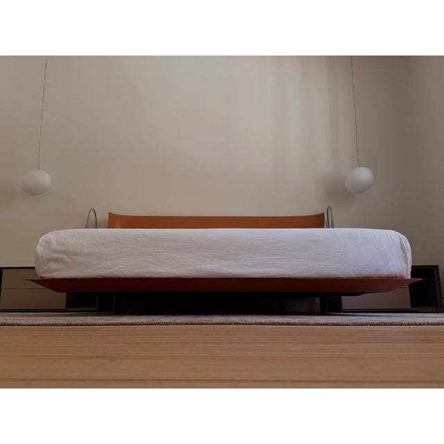 B&B Italia B&b Italia Alys King Bed by Buratti Brothers — Thick Leather For Sale - Image 4 of 11