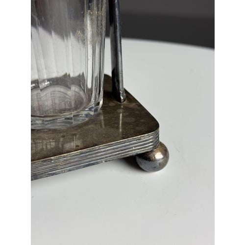 Oil and Vinegar Set in Silver-Plated Metal, Set of 3 For Sale - Image 6 of 15