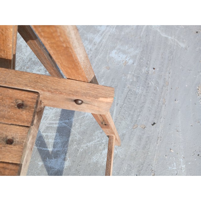 1940s Teak Danish Style Folding Slatted Chairs - Set of 2 For Sale - Image 4 of 12