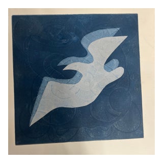Original Mixed Media Monotype and Collage “L’oiseau I” 1/1, Unframed For Sale