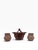 Ceramic Rare Signed Antique 1880s English Samuel Lear "Mossed Ware" Sand Majolica 3-Piece Garniture Set For Sale - Image 7 of 11