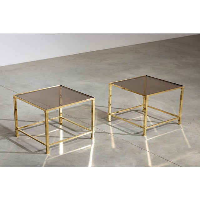 French Brass Side Tables, 1970s, Set of 2 For Sale - Image 6 of 6
