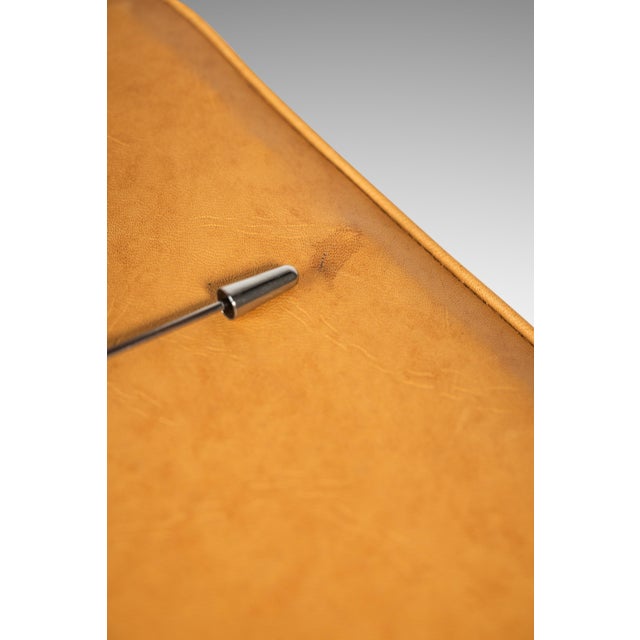 Rare MCM Single Dining / Desk Chair in Solid Teak & Original Leather Upholstery Attributed to Yngve Ekström for Gemla Diö, Sweden, C. 1950s For Sale - Image 16 of 18