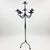 Metal Hand Forged Iron Floor Candelabra 44.5″ (113cm) Antique Copper Patina 6-Arm Grand Cluster Candle Holder Decor For Sale - Image 7 of 7