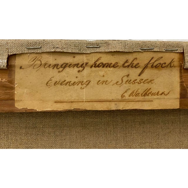 Ernest Walbourn (England, 1871-1927) "Evening in Sussex" Original Painting C.1900 For Sale - Image 11 of 13