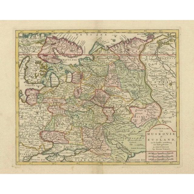 Map of Muscovy or Russia by Isaac Tirion For Sale - Image 9 of 10
