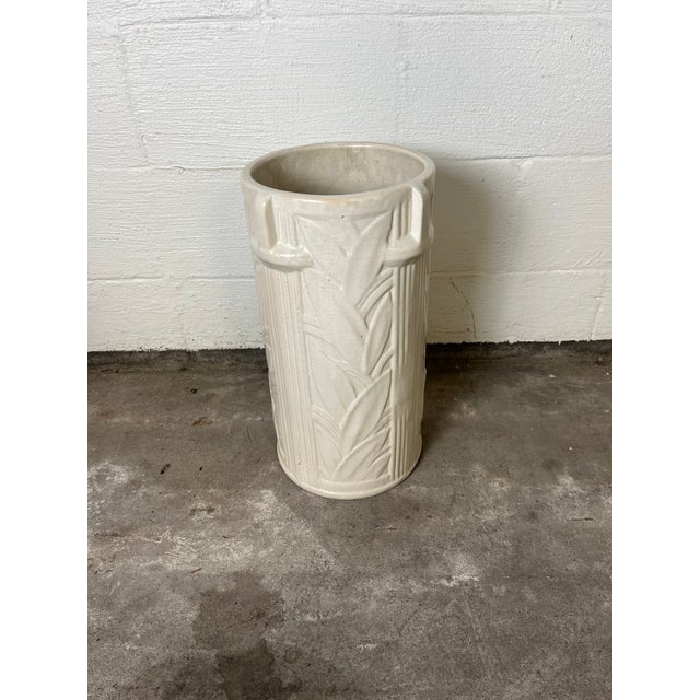 Ceramic 1940s McCoy Glazed Pottery Umbrella or Stick Stand For Sale - Image 7 of 8