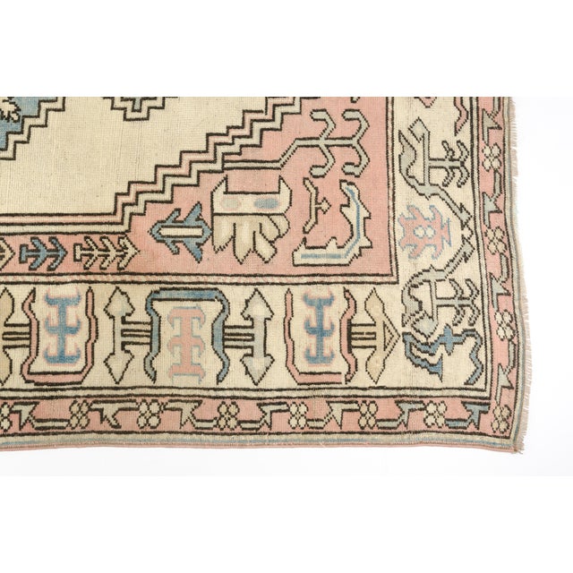 1960s 1960s Oushak Anatolian Handknotted Rug For Sale - Image 5 of 9