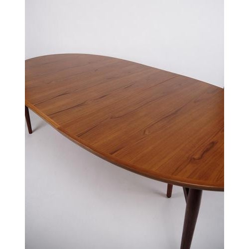 Brown Oval Dining Table in Teak by Arne Vodder for Sibast Furniture Factory, 1960s For Sale - Image 8 of 14