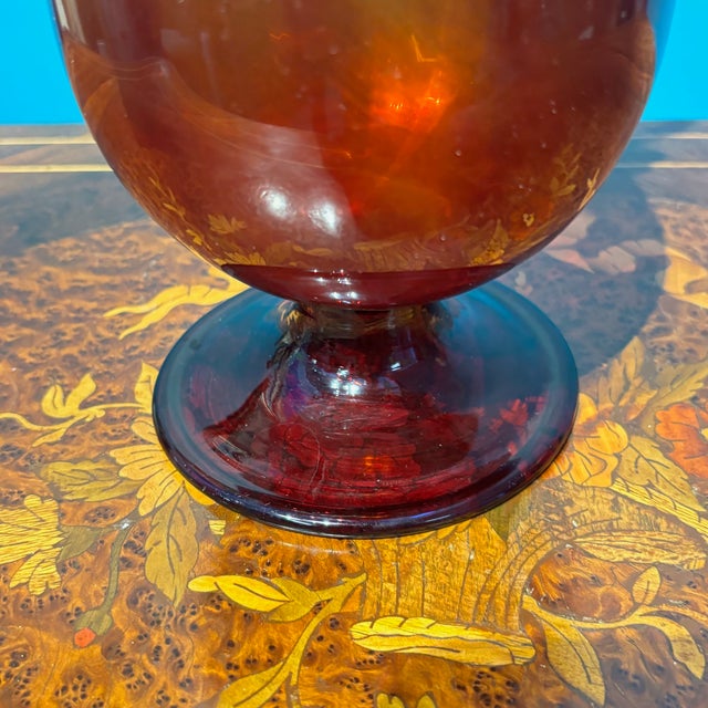 Antique Ruby Red Murano Glass Vase by Vittorio Zecchin for Cappellin, 1920s For Sale - Image 12 of 17