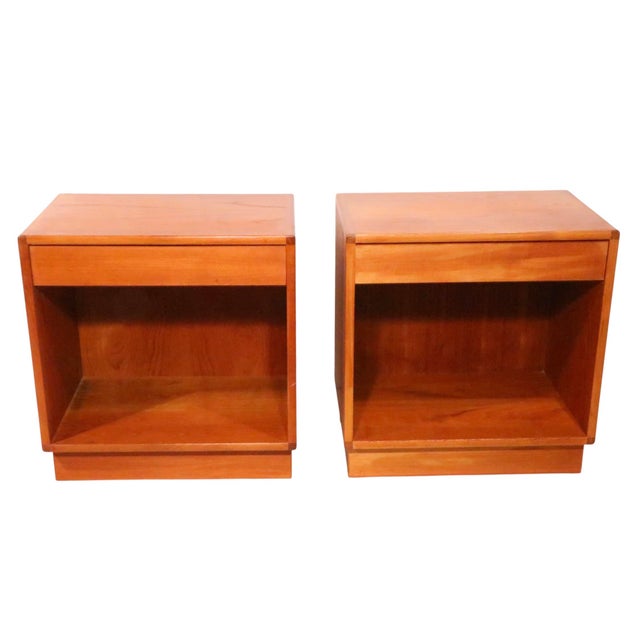 Pair of Danish Mid Century Modern Nightstands by the Interform Collection For Sale - Image 11 of 16
